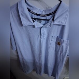 Carhartt Light Blue Relaxed Fit Pocket Polo